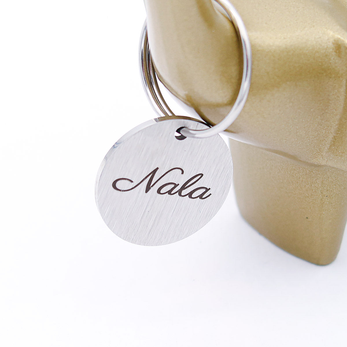 SOS-hundbricka med graverad QR-kod och namn/telefon/Tasso