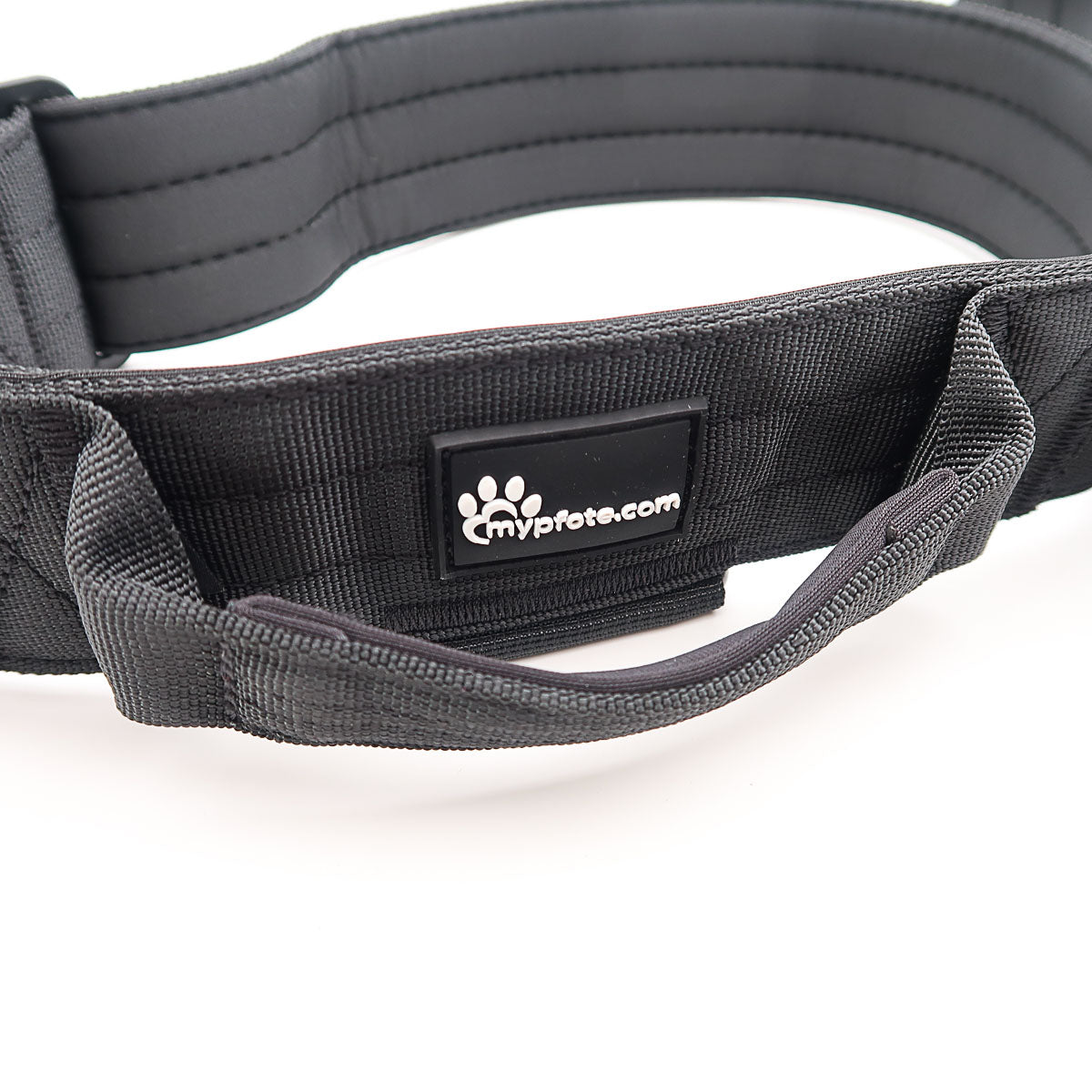 Taktiskt hundhalsband för stora hundar graverat med namn
