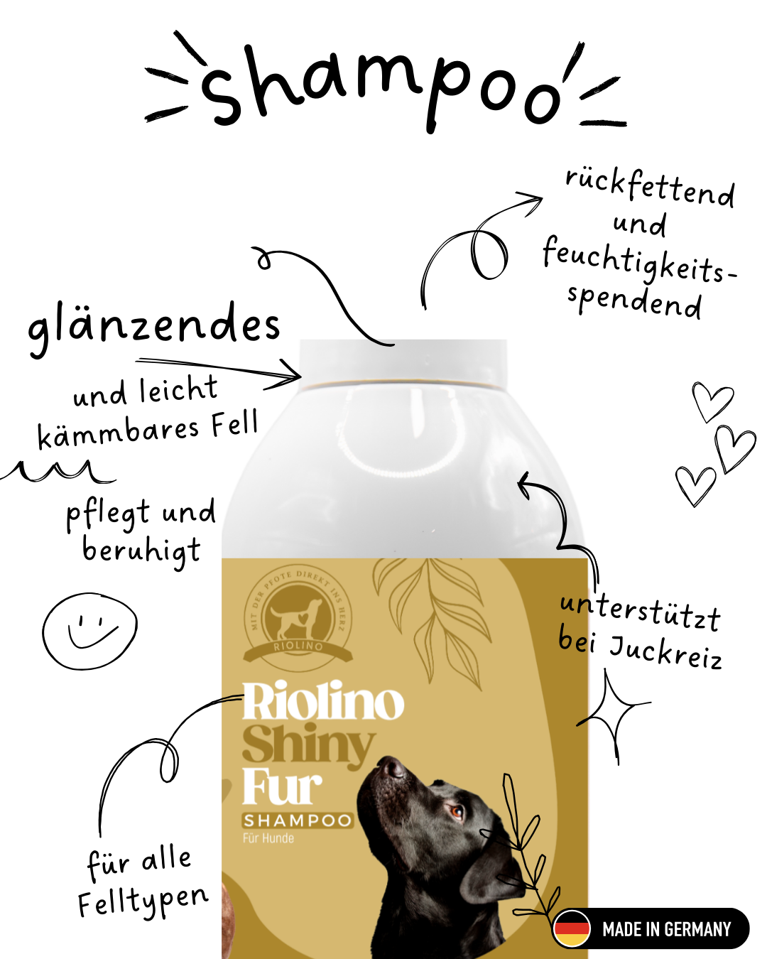 Riolino Shiny Fur Shampoo - Mild vård för en glänsande päls