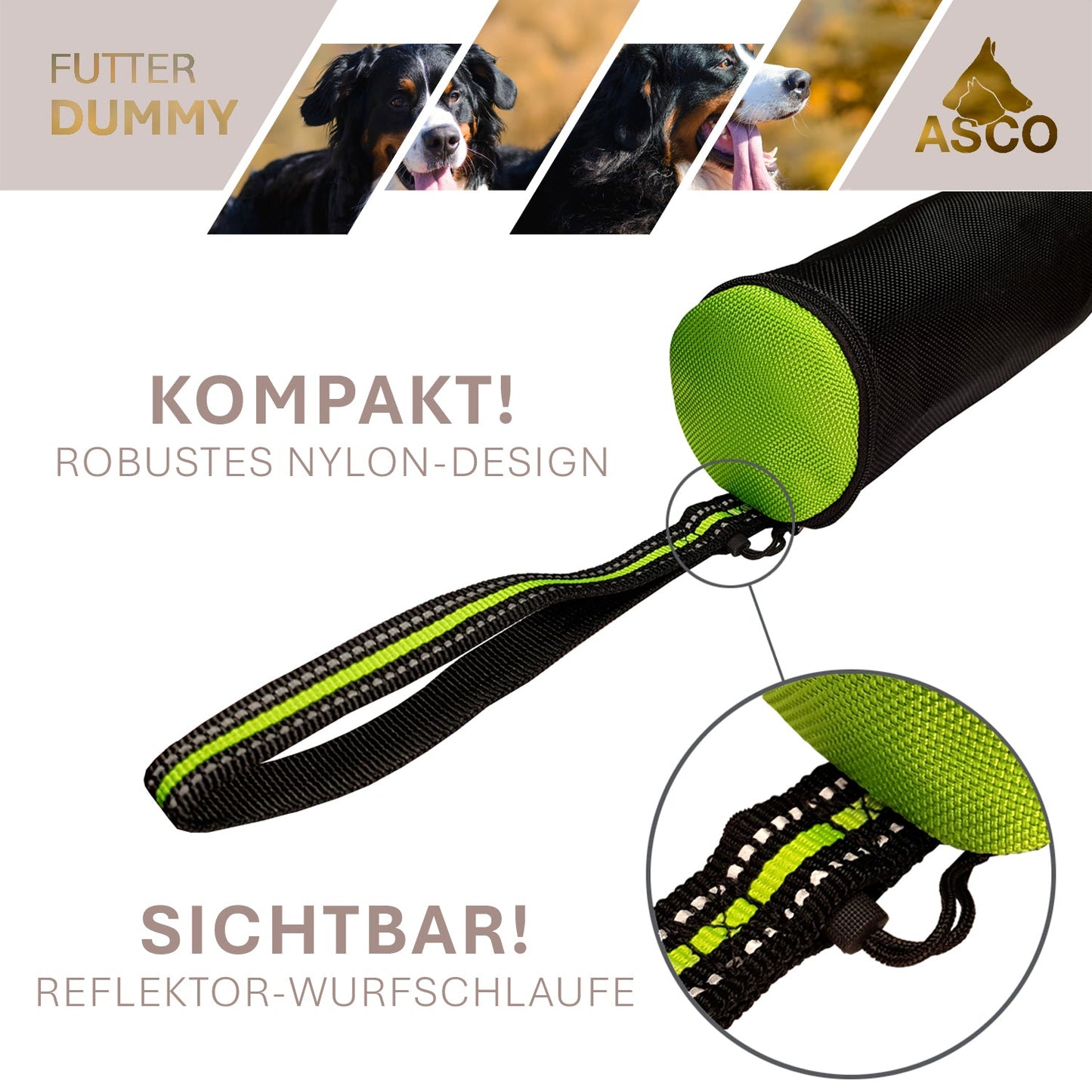ASCO hunddummy - apporterings- och snackdummy (21x7 cm)