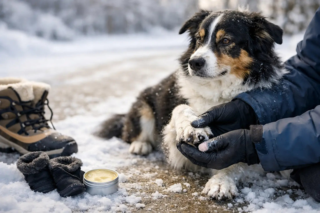 Pfotenpflege im Winter: Hund vor Salz schützen