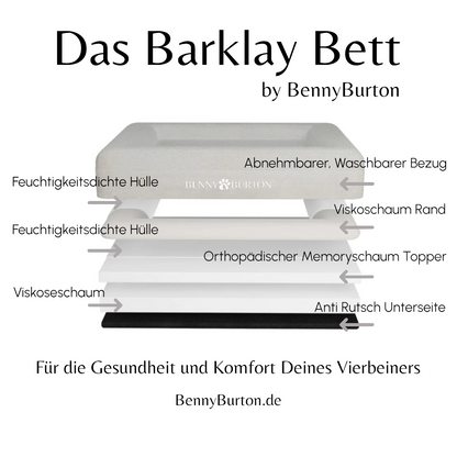 Hundebett Barklay Größe M mit Bouclébezug