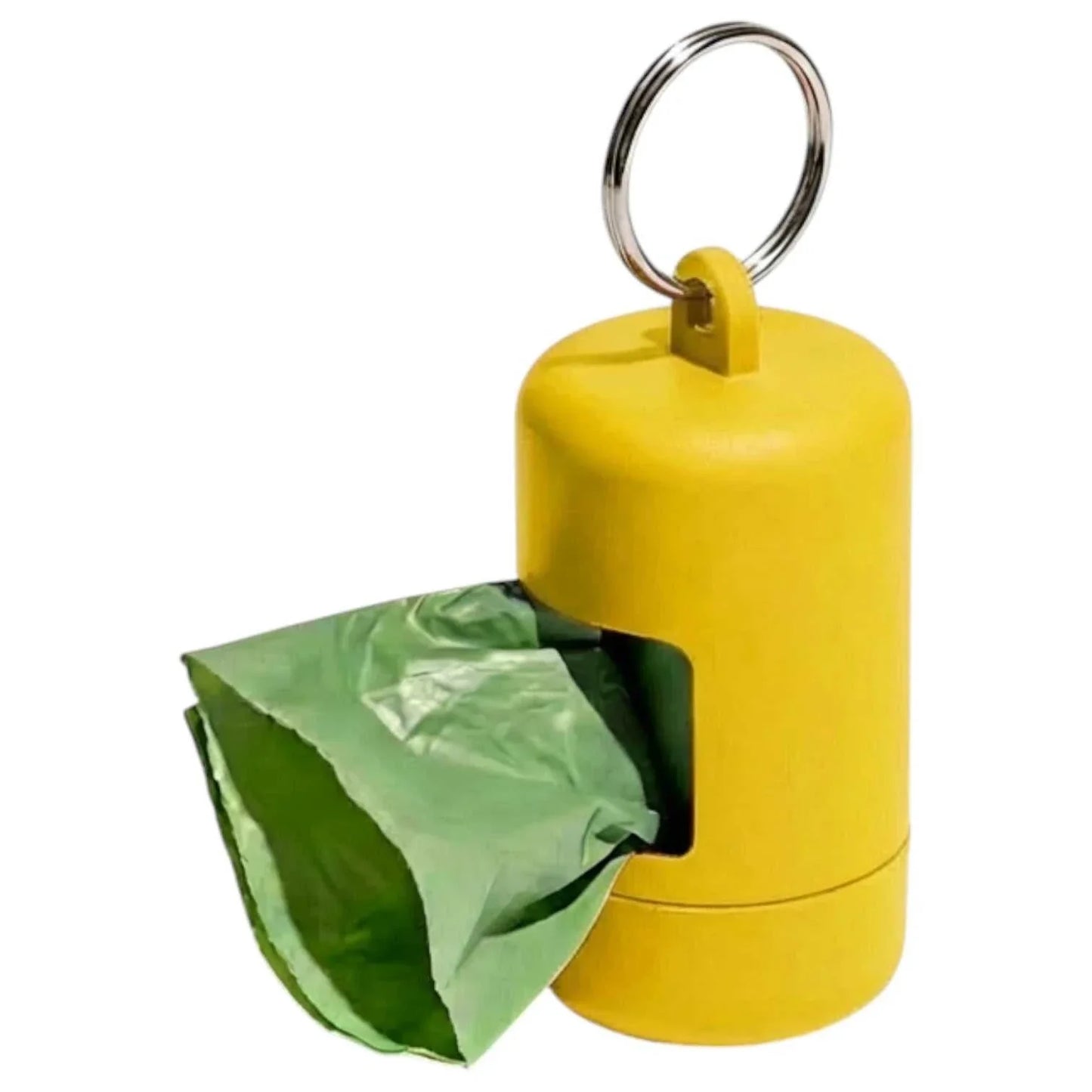 Hundeleine grau gelb mit gratis Tauseil und Kotbeutelspender