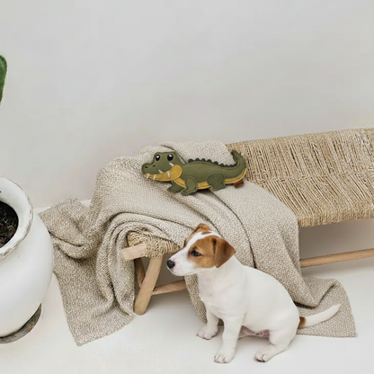 BUDDY. Hund leksak av läder "Krokodil" 