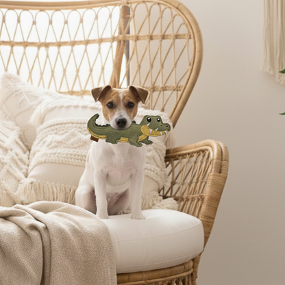 BUDDY. Hund leksak av läder "Krokodil" 