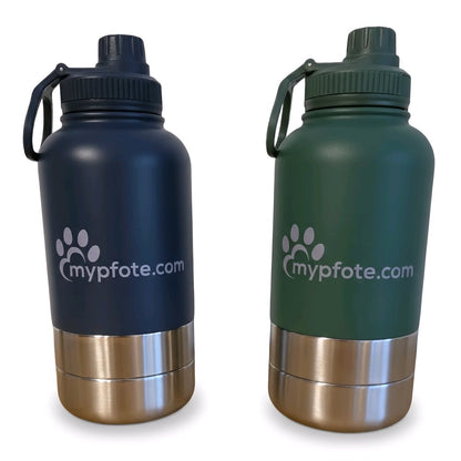 3-in-1 Hunde Trinkflasche "Peluna" – Wasser & Futter für unterwegs aus Edelstahl